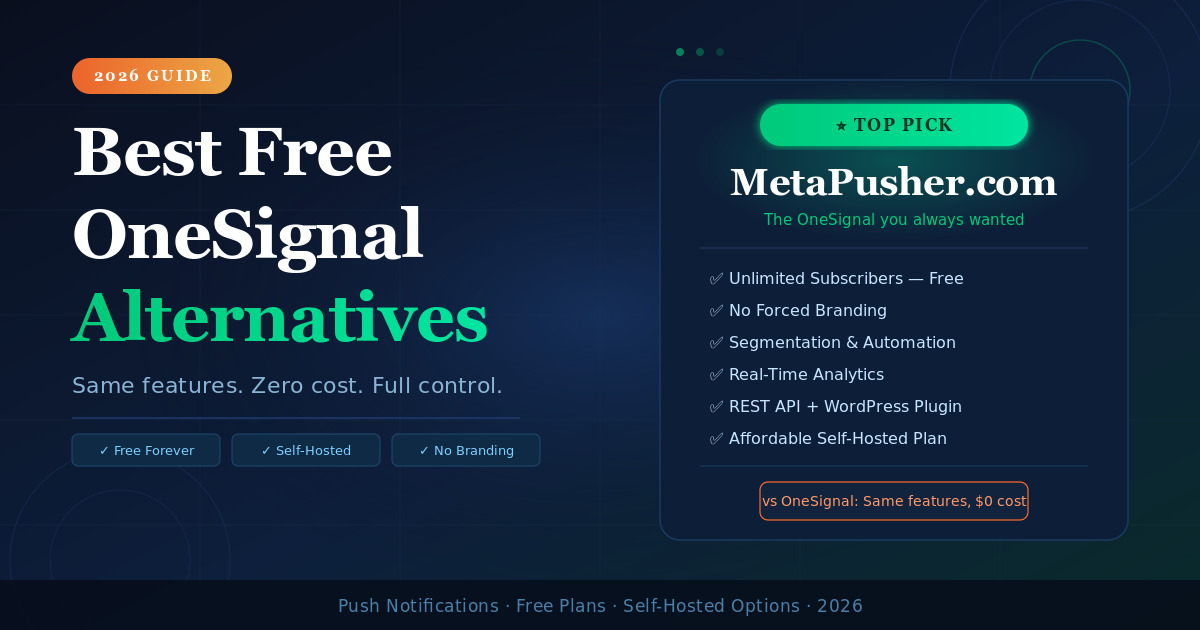 Best Free OneSignal Alternatives in 2026